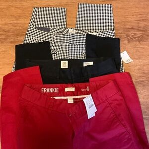 GAP, J. Crew Frankie Pants in Red